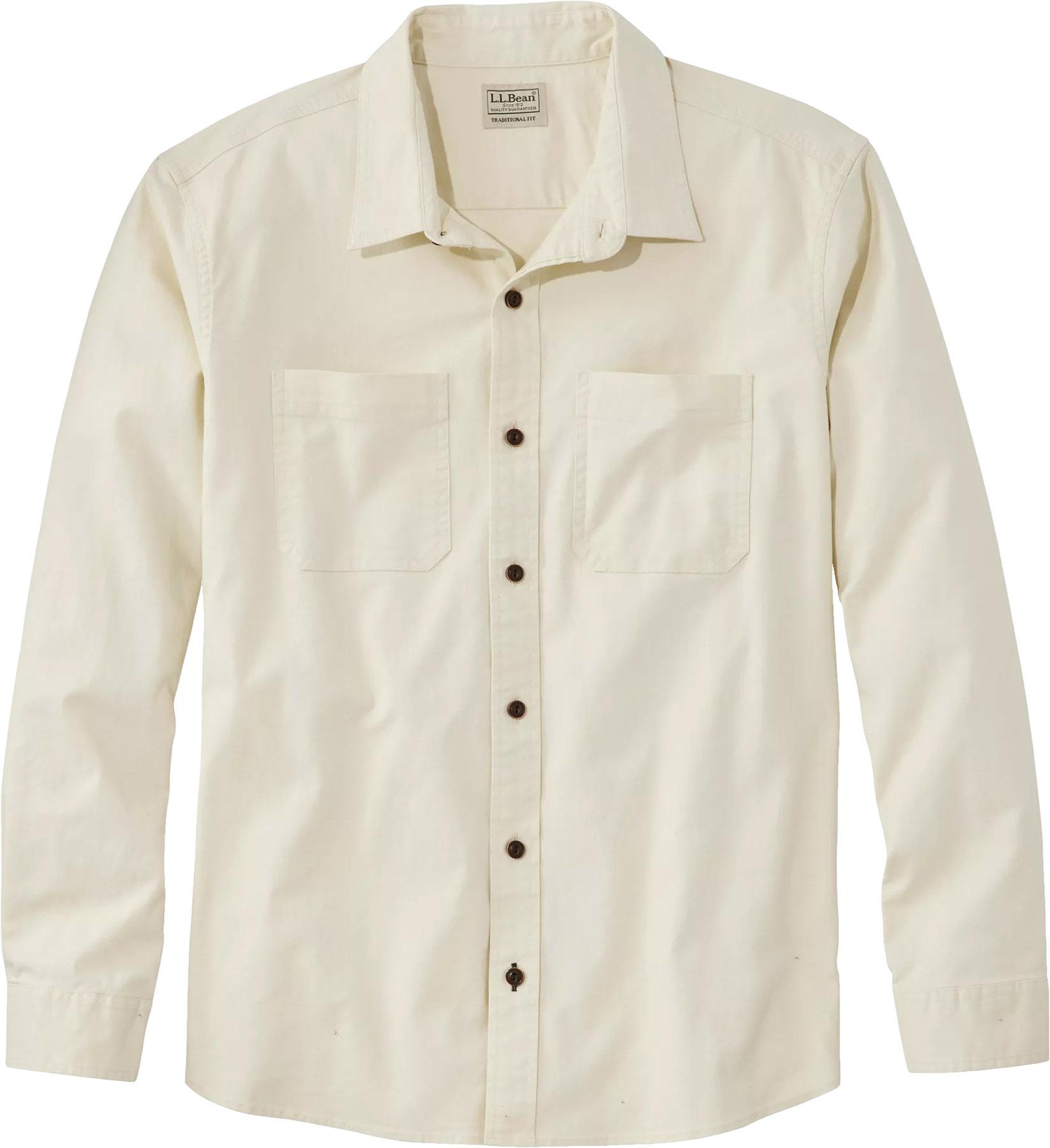 Product image for BeanFlex Traditional Untucked Fit Long Sleeve Twill Shirt - Men's