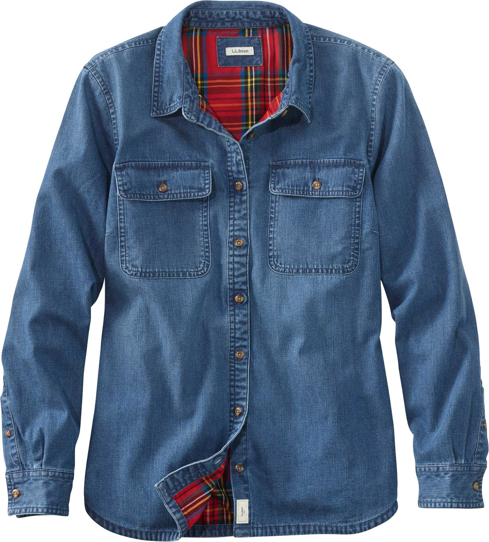 Product image for L.L. Bean Heritage Washed Lined Denim Shirt - Women's