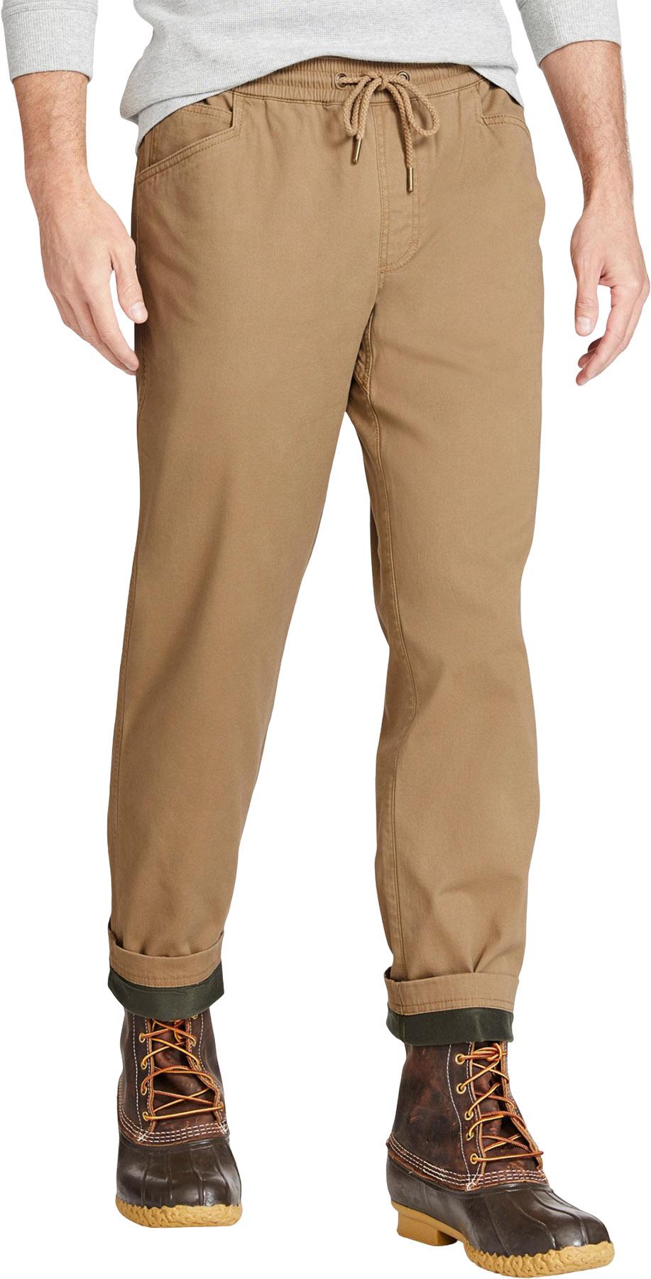 Product gallery image number 2 for product BeanFlex Pull-On Standard Fit Lined Canvas Pants - Men's