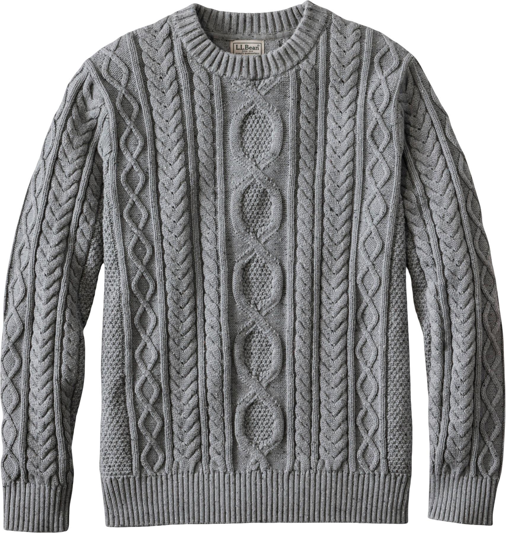 Product gallery image number 1 for product Bean's Heritage Soft Cotton Fisherman Crewneck Sweater - Men's