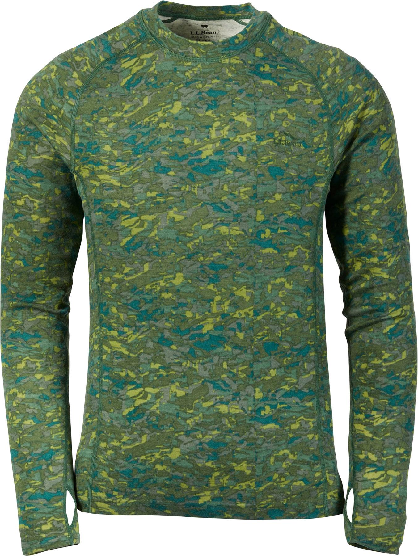 Product image for Cresta Wool Midweight 250 Printed Crew Neck Base Layer Top - Men's