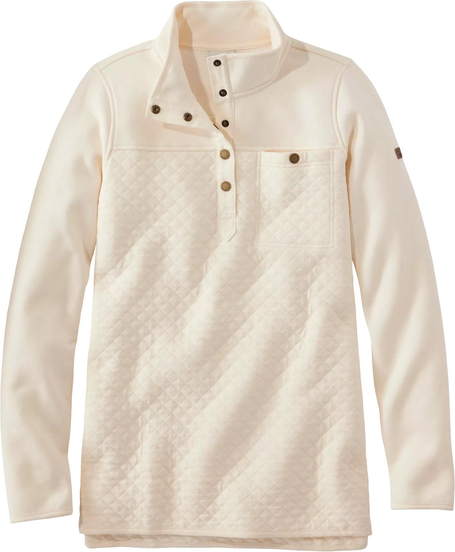 Image de produit pour Tunique chandail en coton molletonné matelassée à col cheminée - Femme