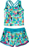 Couleur: Teal Aqua Shapes