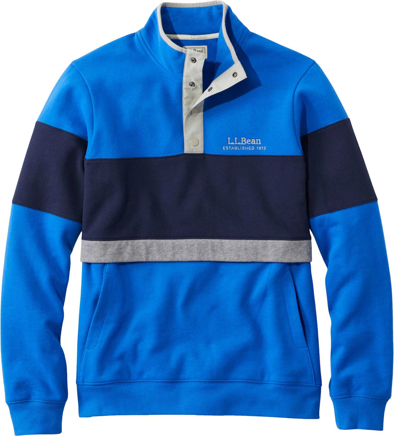 Image de produit pour Chandail anorak en molleton à couleurs contrastantes L.L.Bean 1912 - Homme