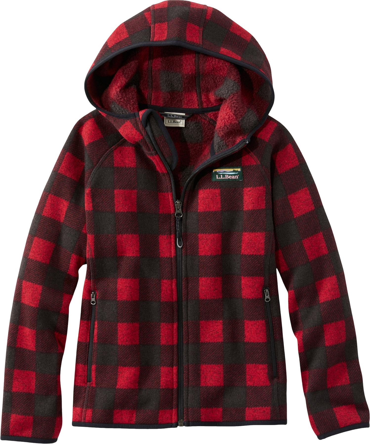 Product image for L.L.Bean Fleece Print Hooded Sweatshirt - Kids