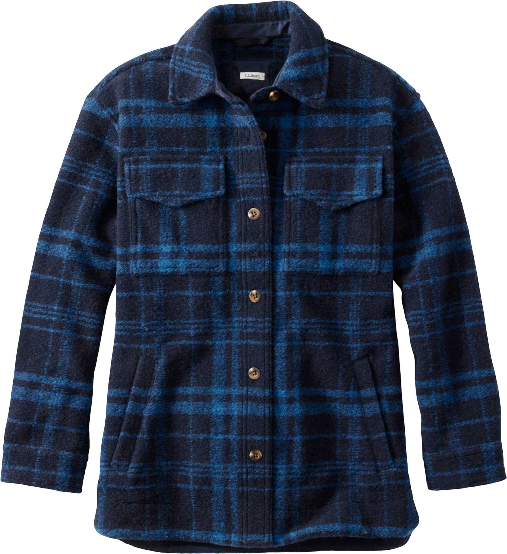 Image de produit pour Manteau-chemise à carreaux brossé - Femme