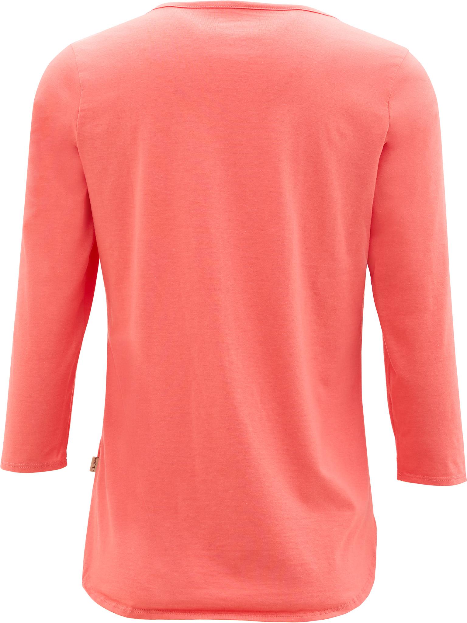 Numéro de l'image de la galerie de produits 5 pour le produit T-shirt à col en V à manches trois-quarts en mélange Supima doux et extensible - Femme
