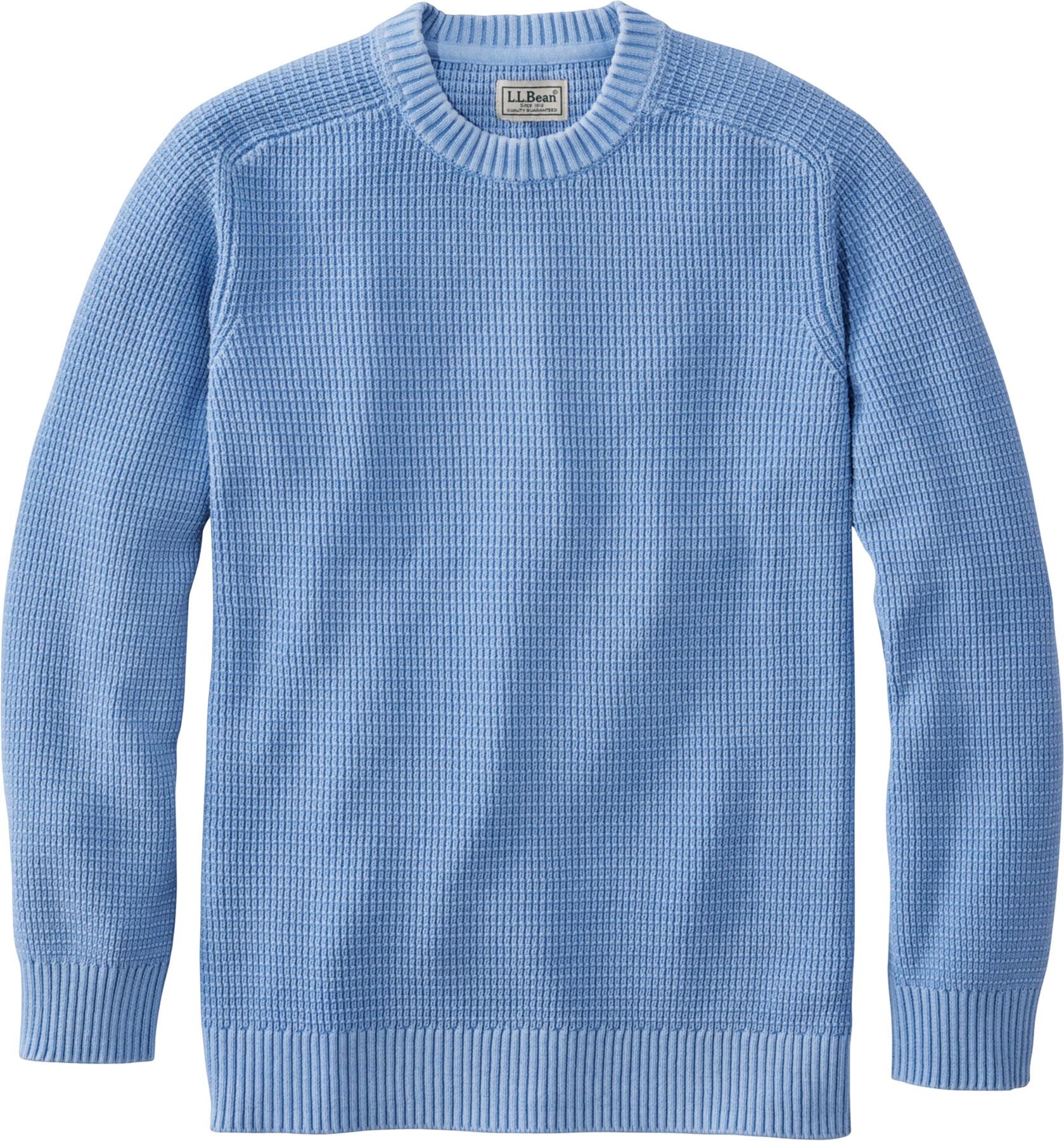 Product image for Sunwashed Textured Cotton Crewneck Sweater - Men's