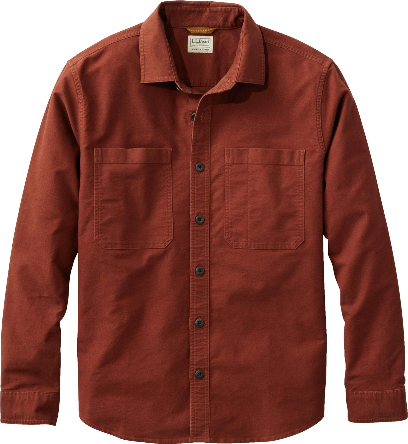 Product image for Bean's Moleskin Slightly Fitted Untucked Fit Shirt - Men's