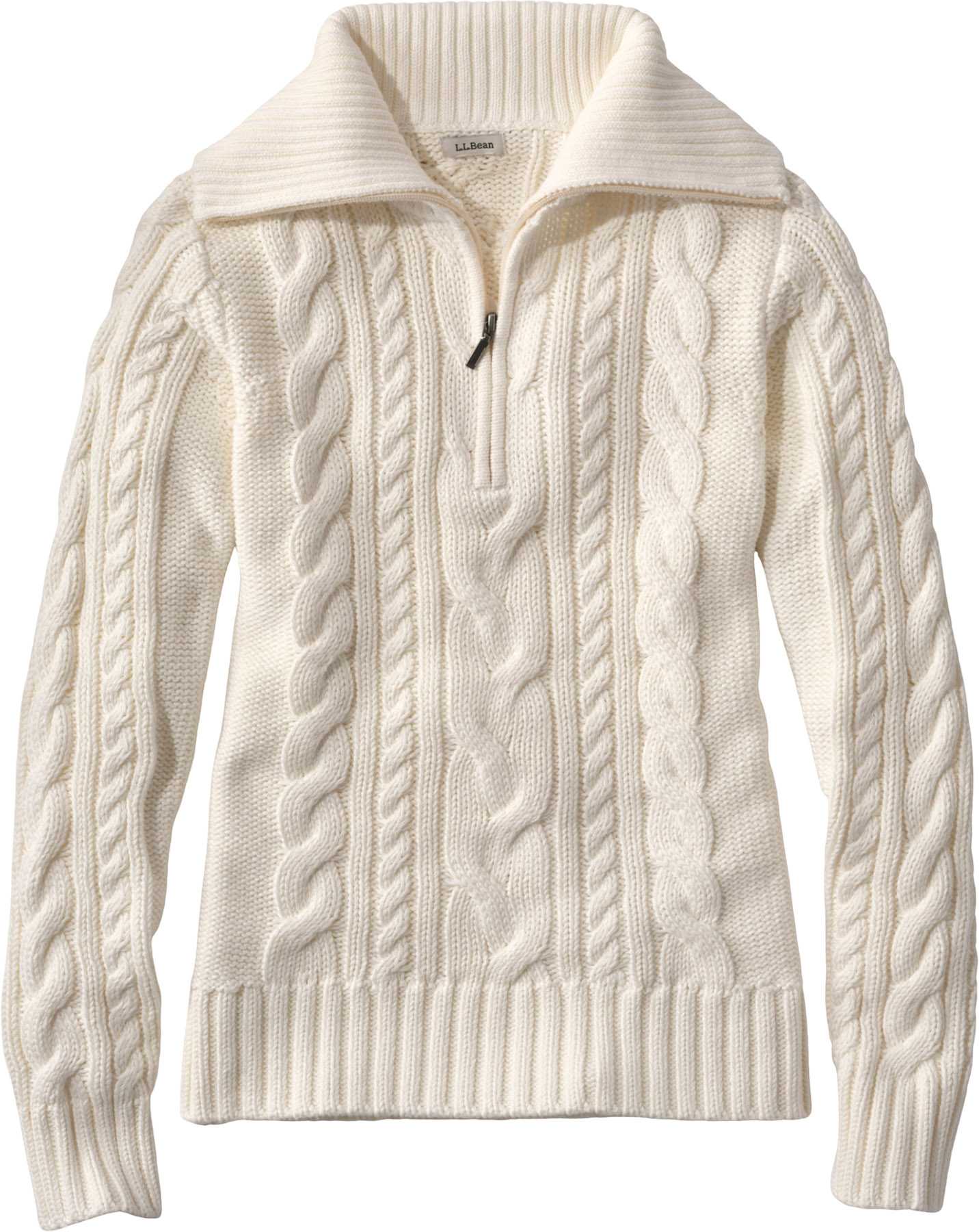 Product image for Double L Cable Quarter-Zip Sweater - Women's