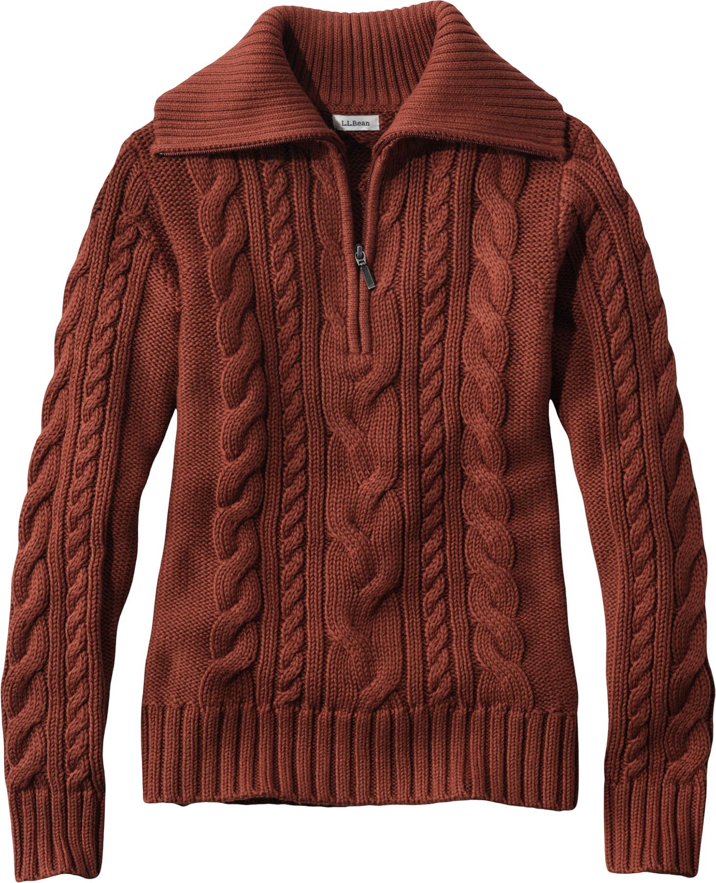 Product image for Double L Cable Quarter-Zip Sweater - Women's