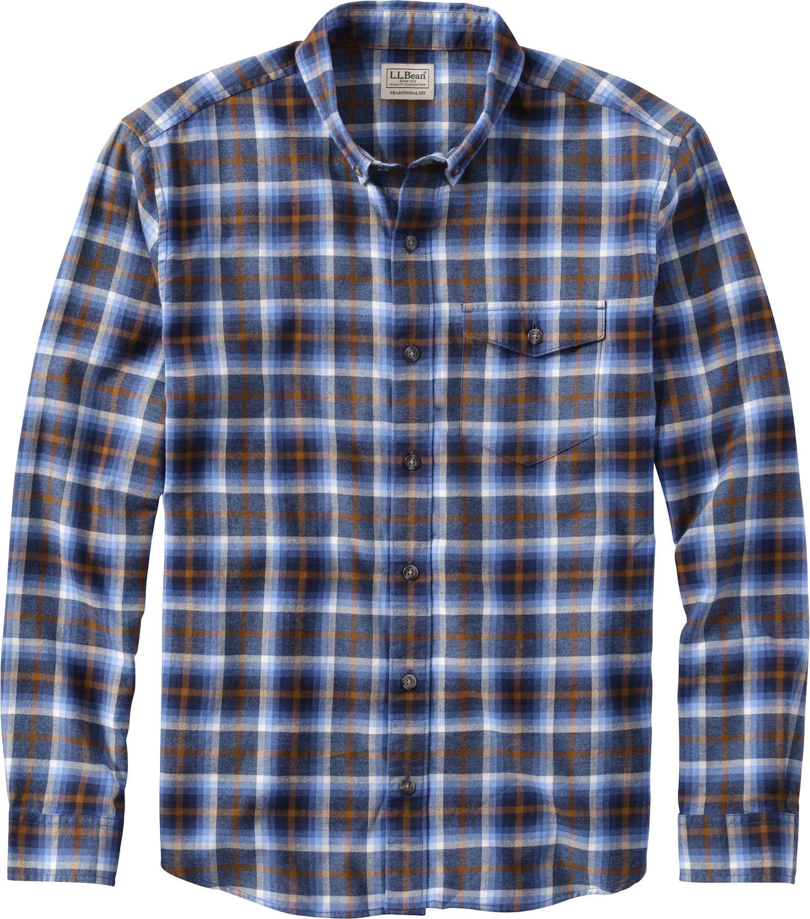 Image de produit pour Chemise en sergé à carreaux jaspé brossé coupe traditionnelle non rentrée - Homme