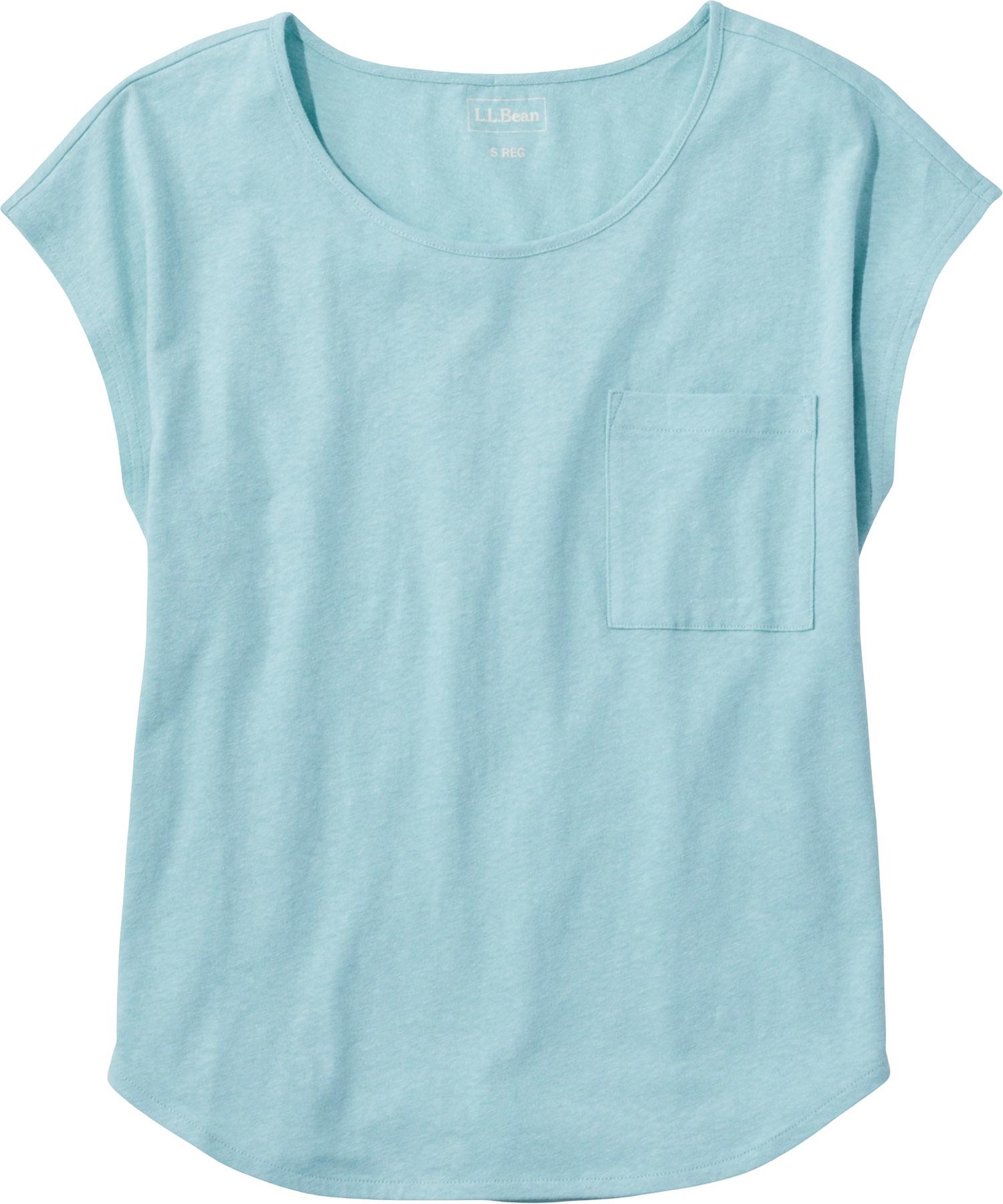 Product image for Lakeside Linen/Cotton Short Sleeve Scoopneck T-Shirt - Women's