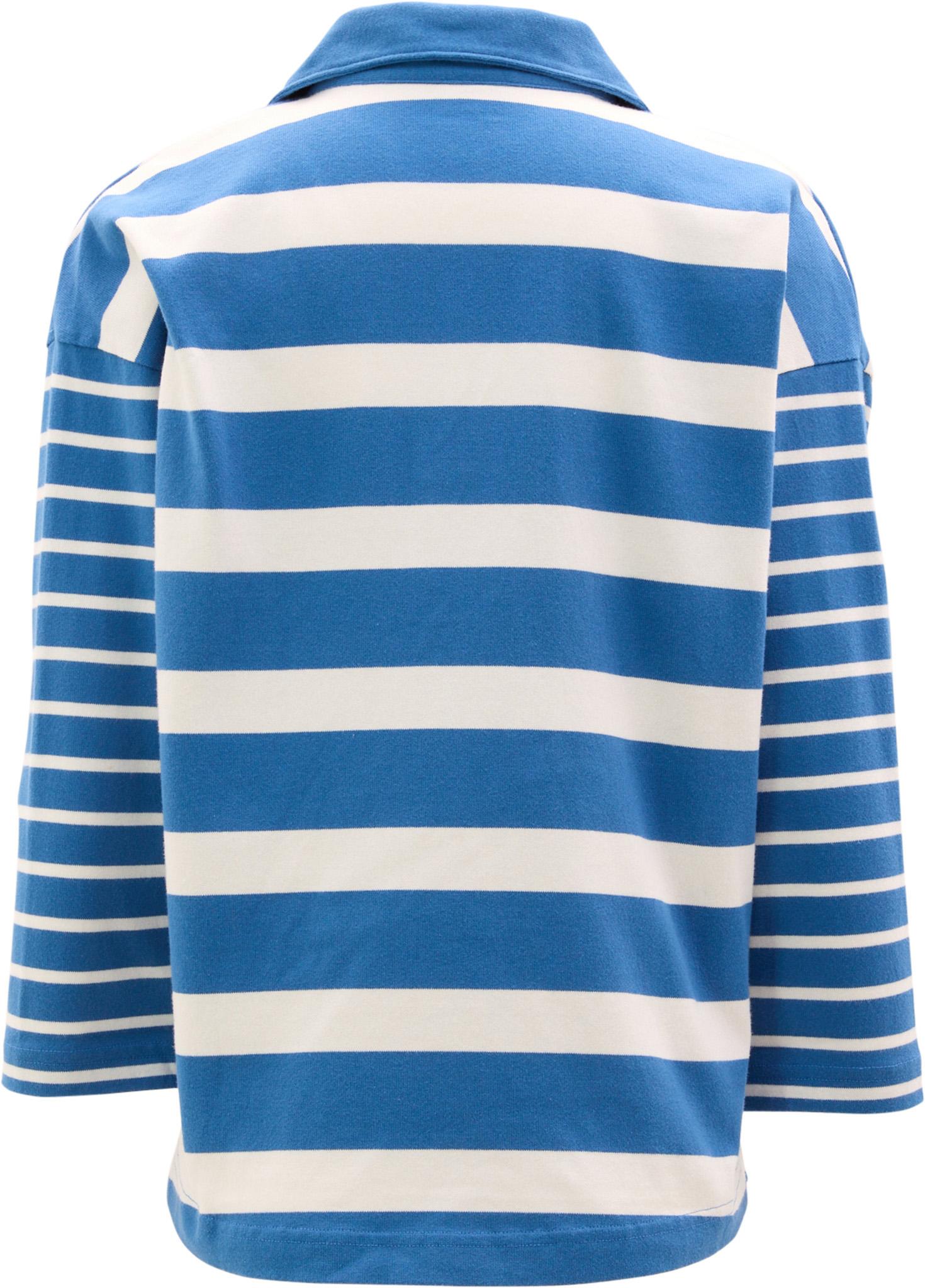 Numéro de l'image de la galerie de produits 3 pour le produit Haut marinière de style polo à encolure fendue à rayures Heritage - Femme