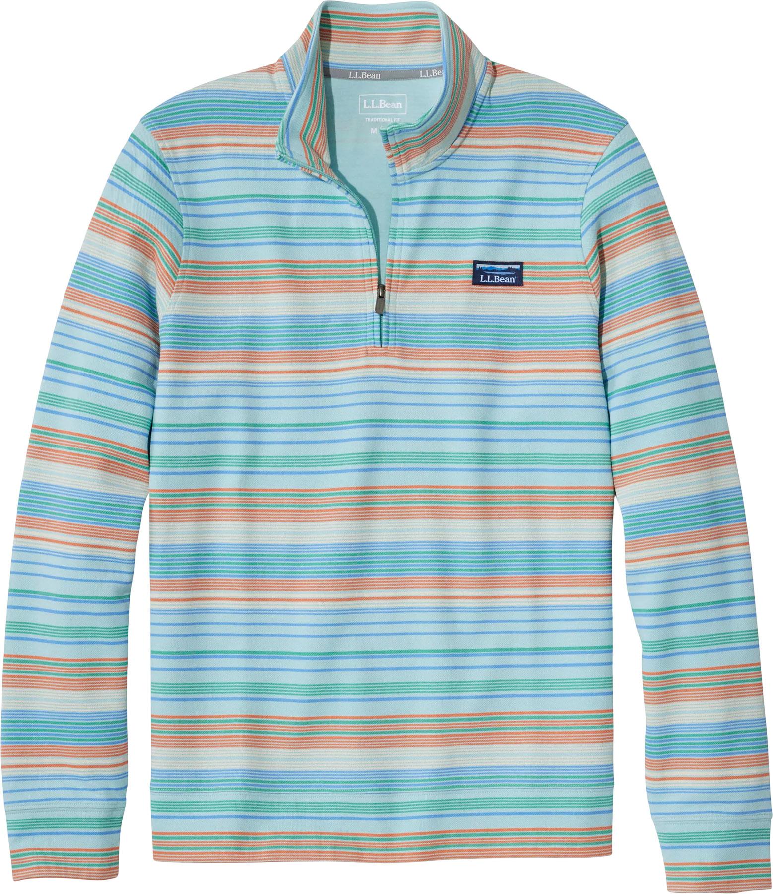 Product image for Comfort Stretch Performance Piqué Stripe Quarter-Zip Pullover - Men's