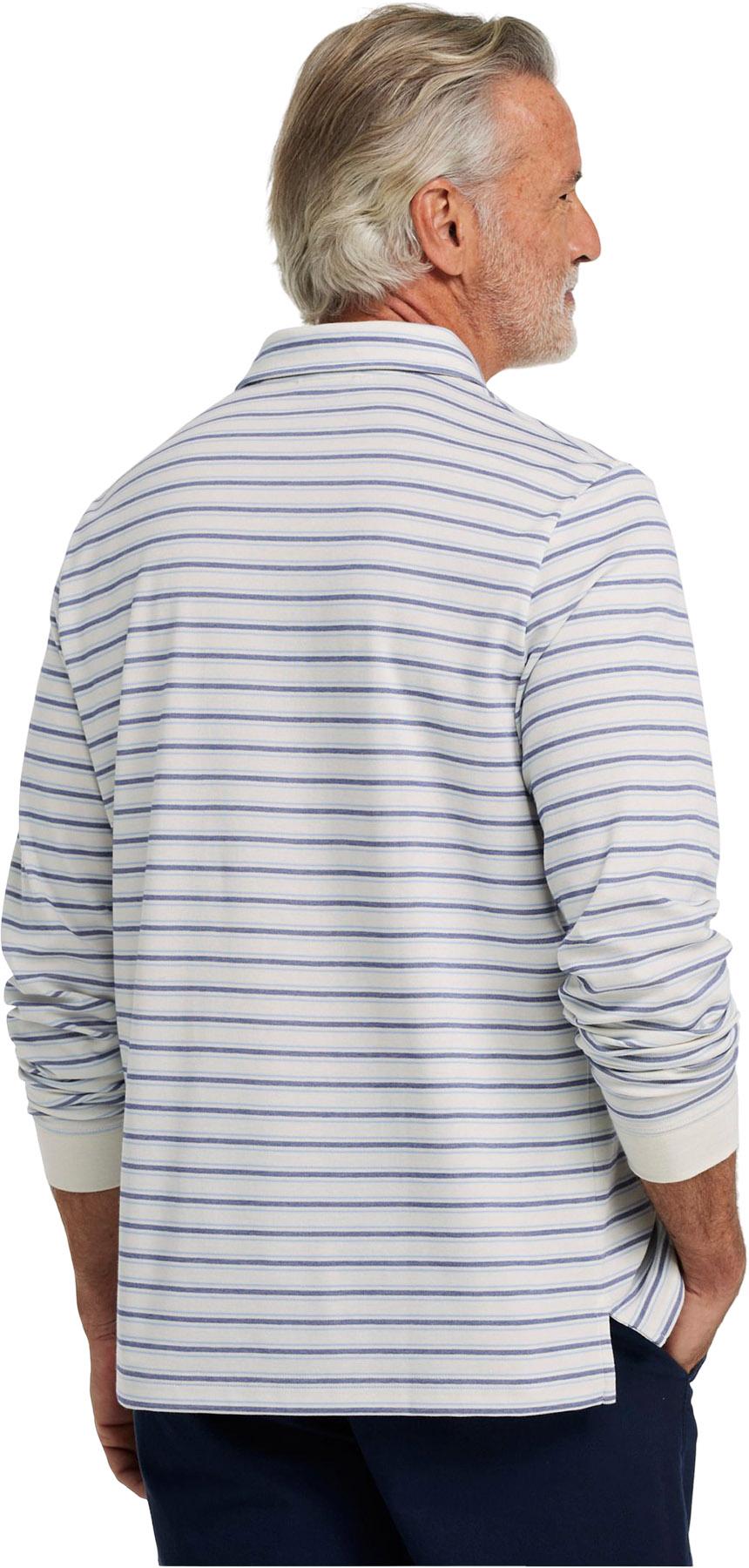 Product image for Comfort Stretch Performance Long Sleeve Stripe Polo - Men's