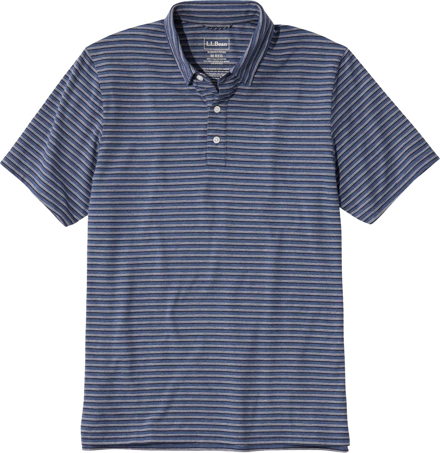 Product image for Comfort Stretch Performance Pima Short Sleeve Stripe Polo - Men's