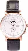 Colour: Rose Gold - White - Black Leather