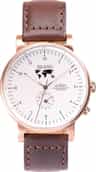 Colour: Rose Gold - White - Brown Leather