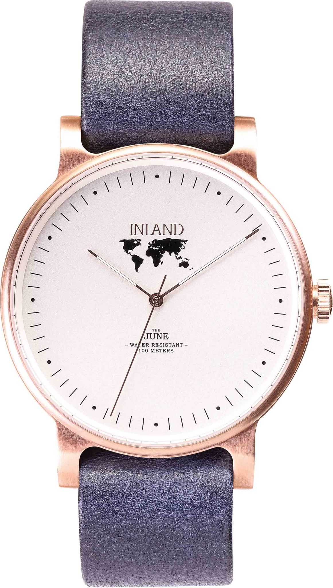 Rose Gold - White - Navy Leather