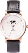 Colour: Rose Gold - White - Black Leather