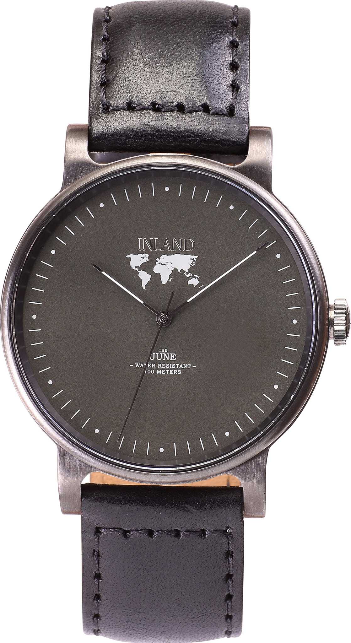 Charcoal - Olive grey - Black Leather