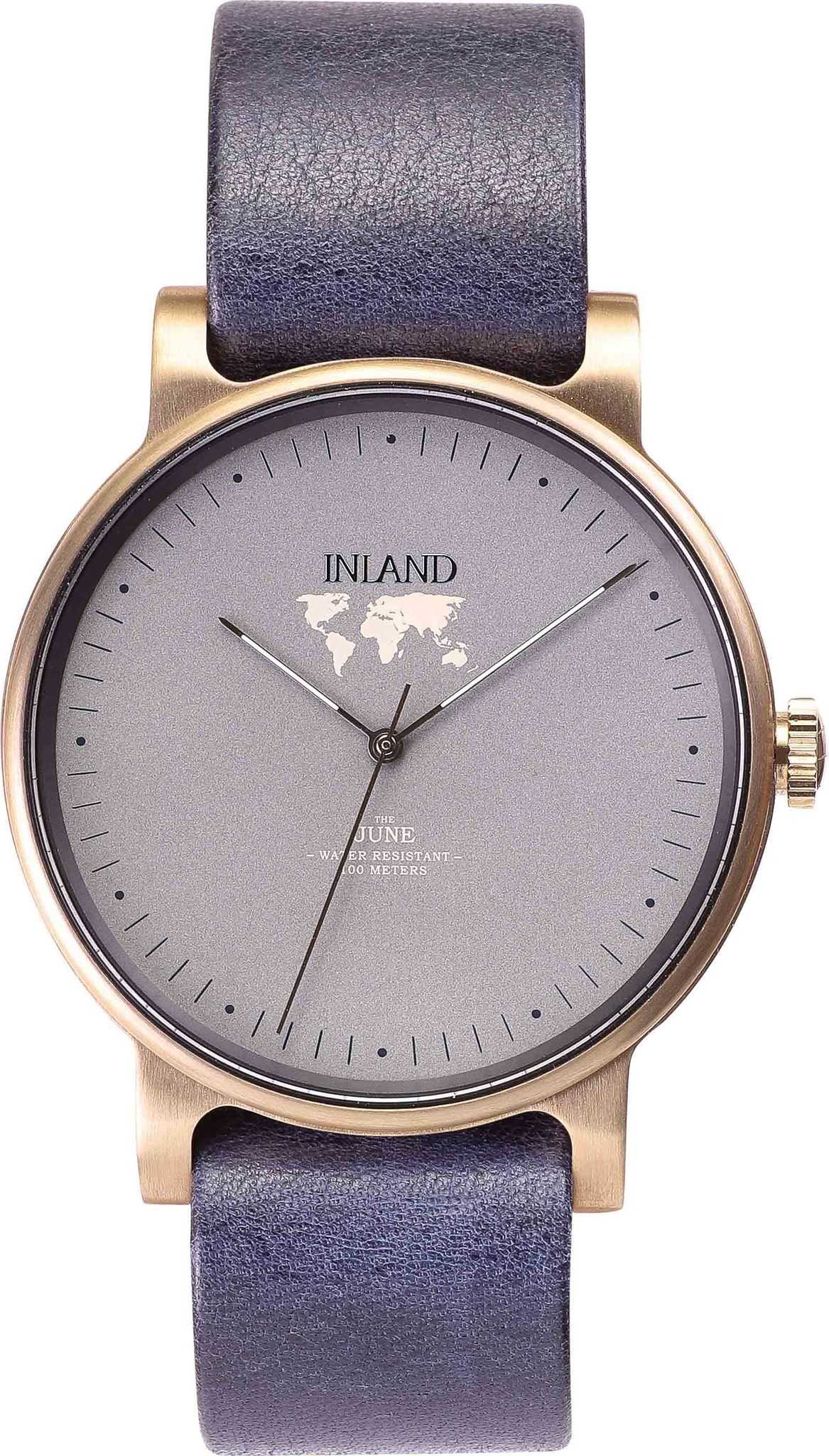 Antique Gold - Grey - Navy Leather