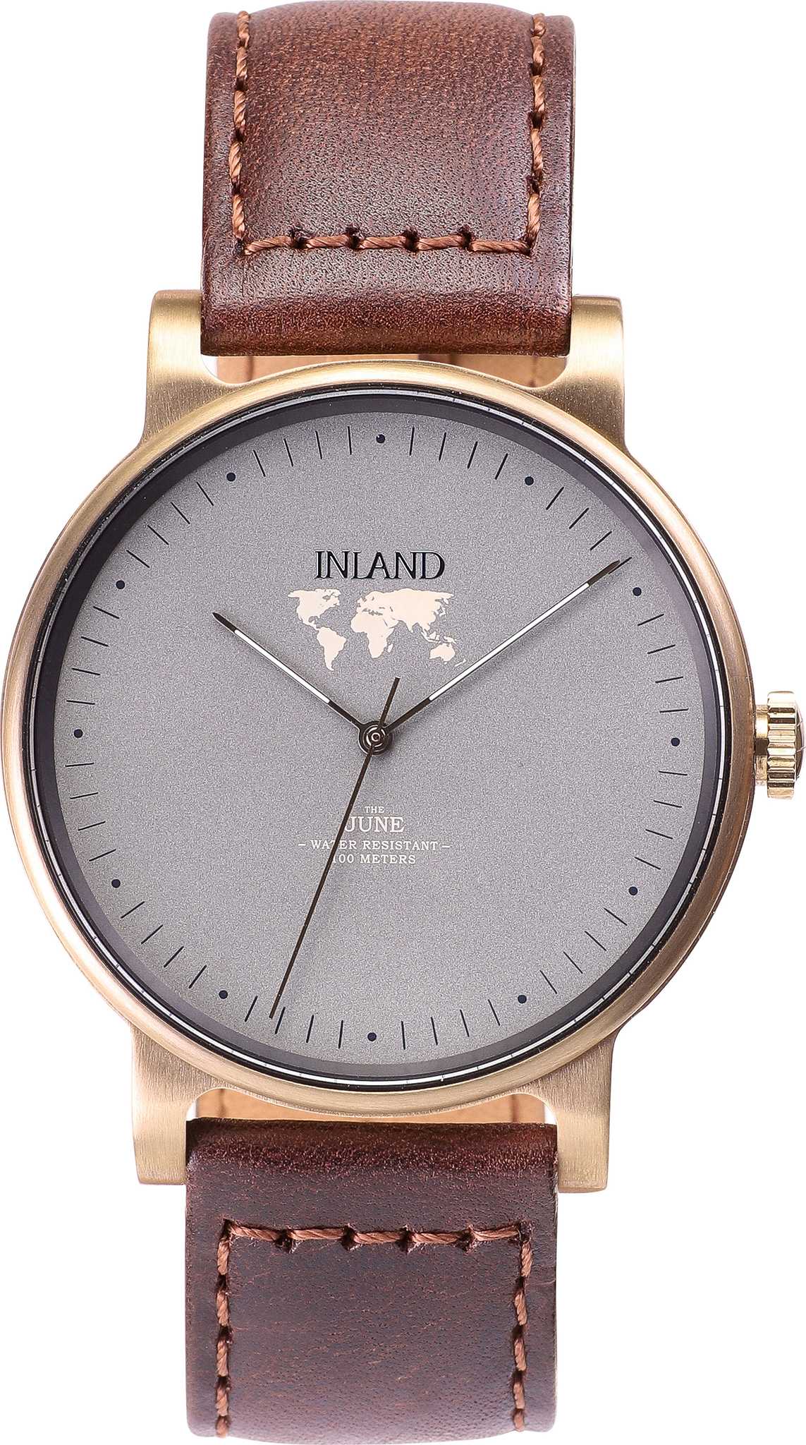 Antique Gold - Grey - Brown Leather