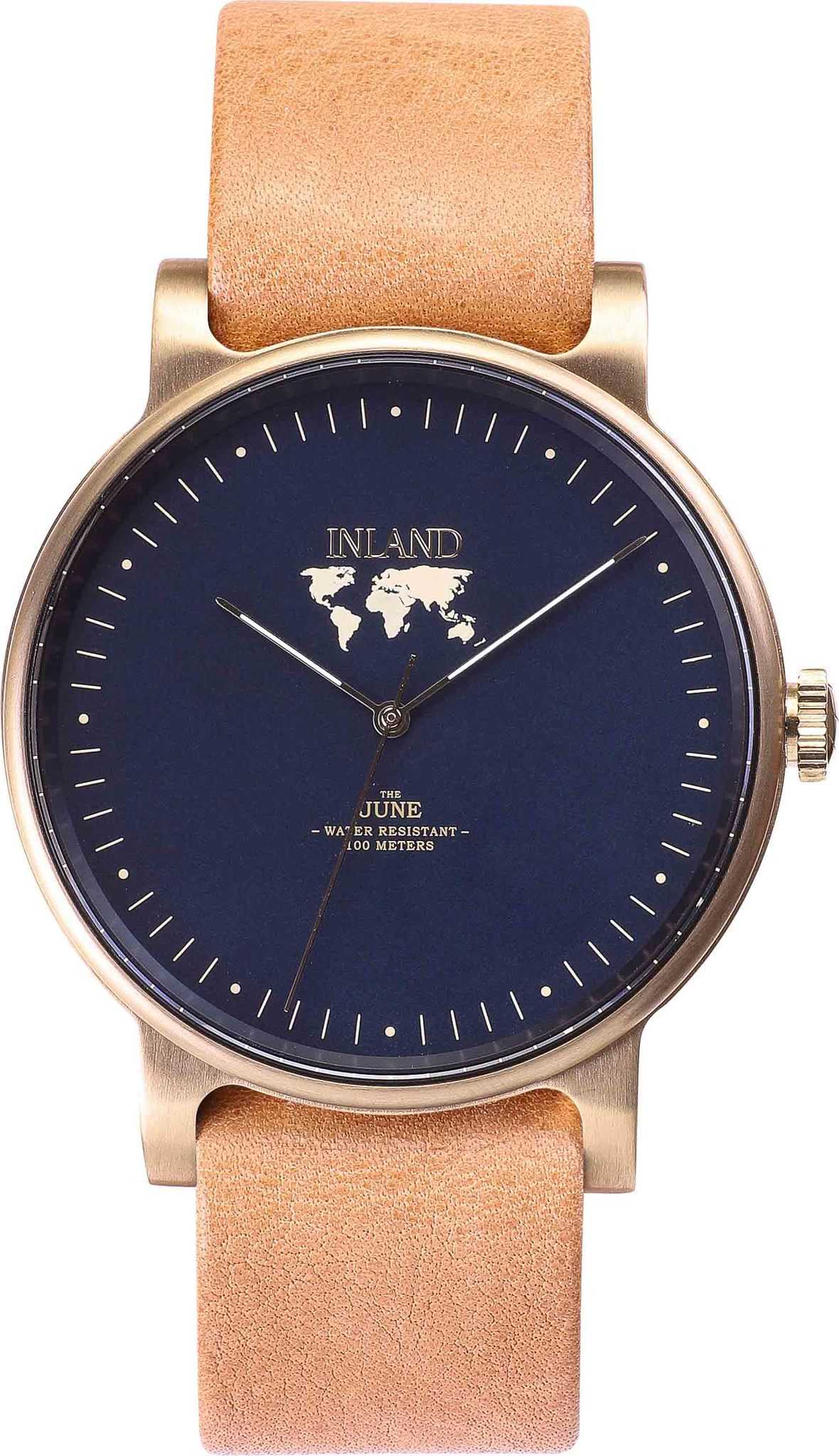 Antique Gold - Navy - Natural Leather