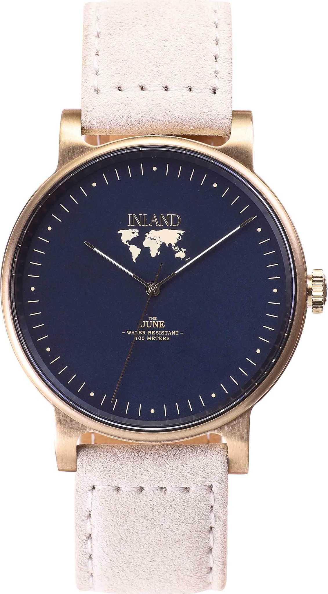 Antique Gold - Navy - Cream Suede