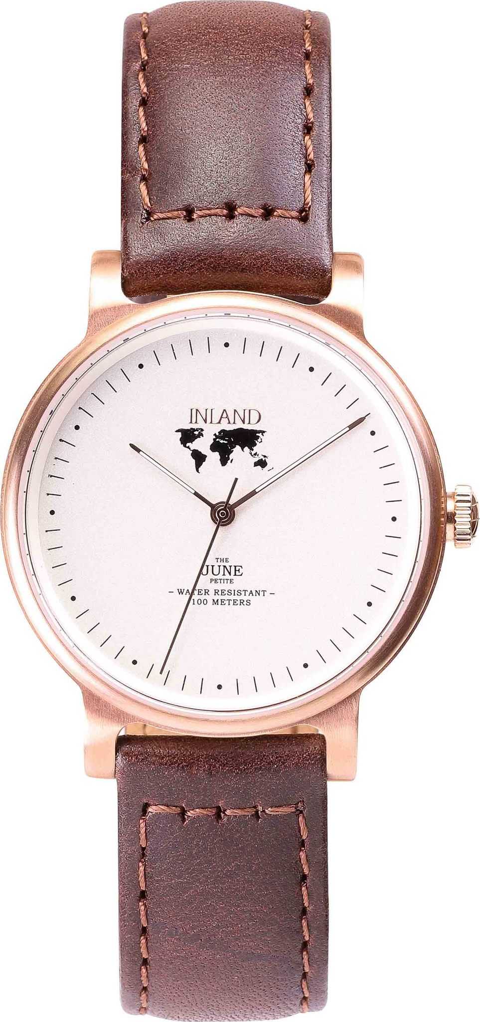 Rose Gold - White - Brown Leather