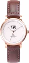 Colour: Rose Gold - White - Brown Leather