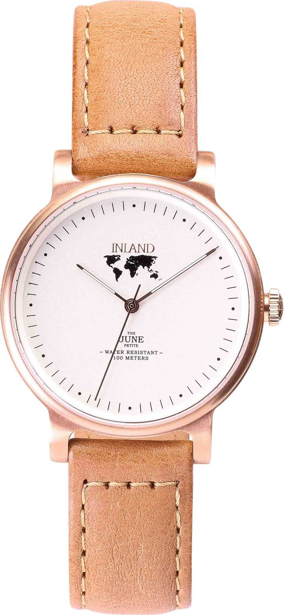 Rose Gold - White - Natural Leather