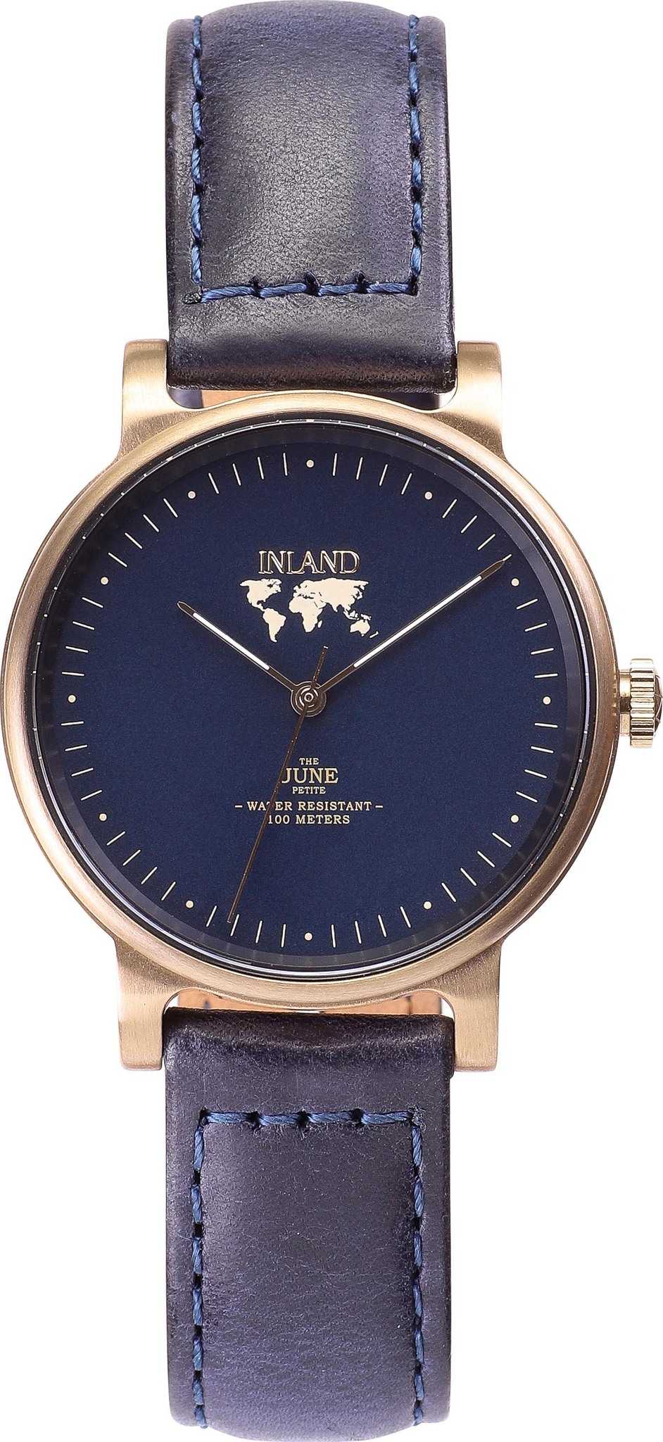 Antique Gold - Navy - Navy Leather