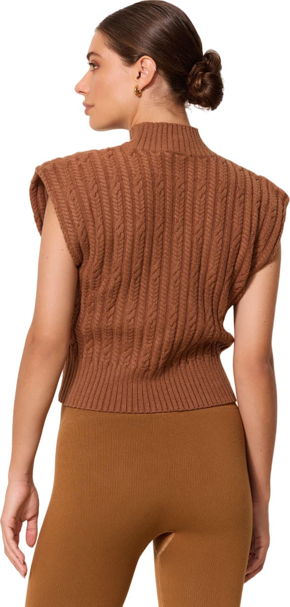 Numéro de l'image de la galerie de produits 3 pour le produit Chandail Blake sans manches en maille torsadée - Femme