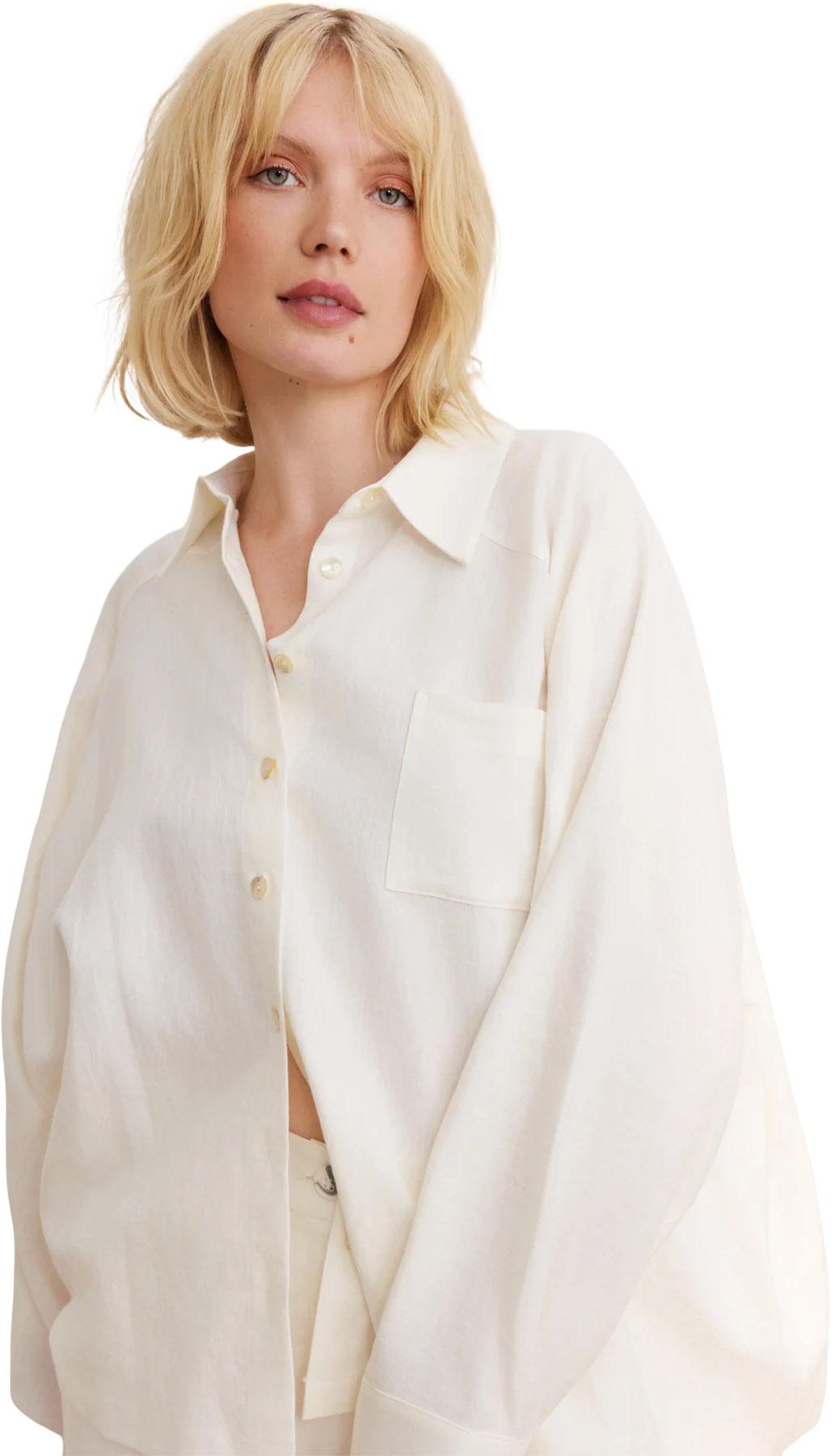 Product gallery image number 6 for product Clover Oversized Linen Blouse - Women's