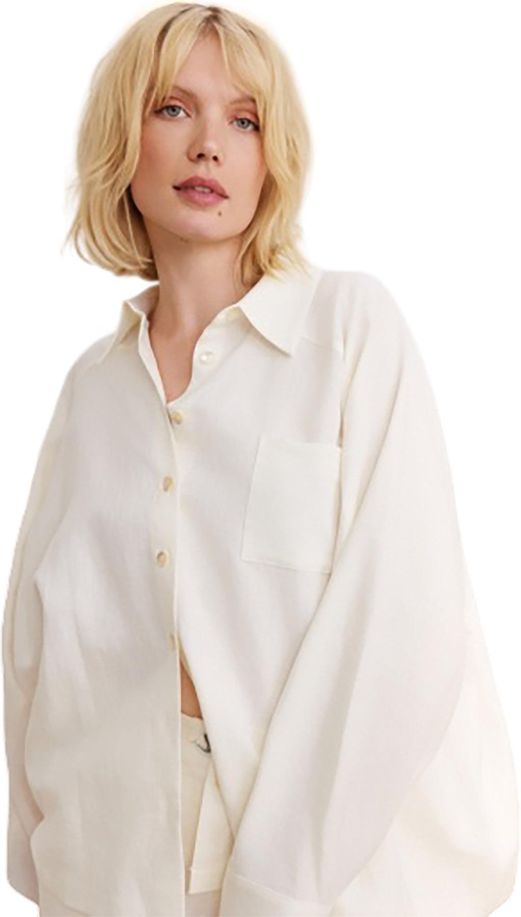 Product gallery image number 4 for product Clover Oversized Linen Blouse - Women's