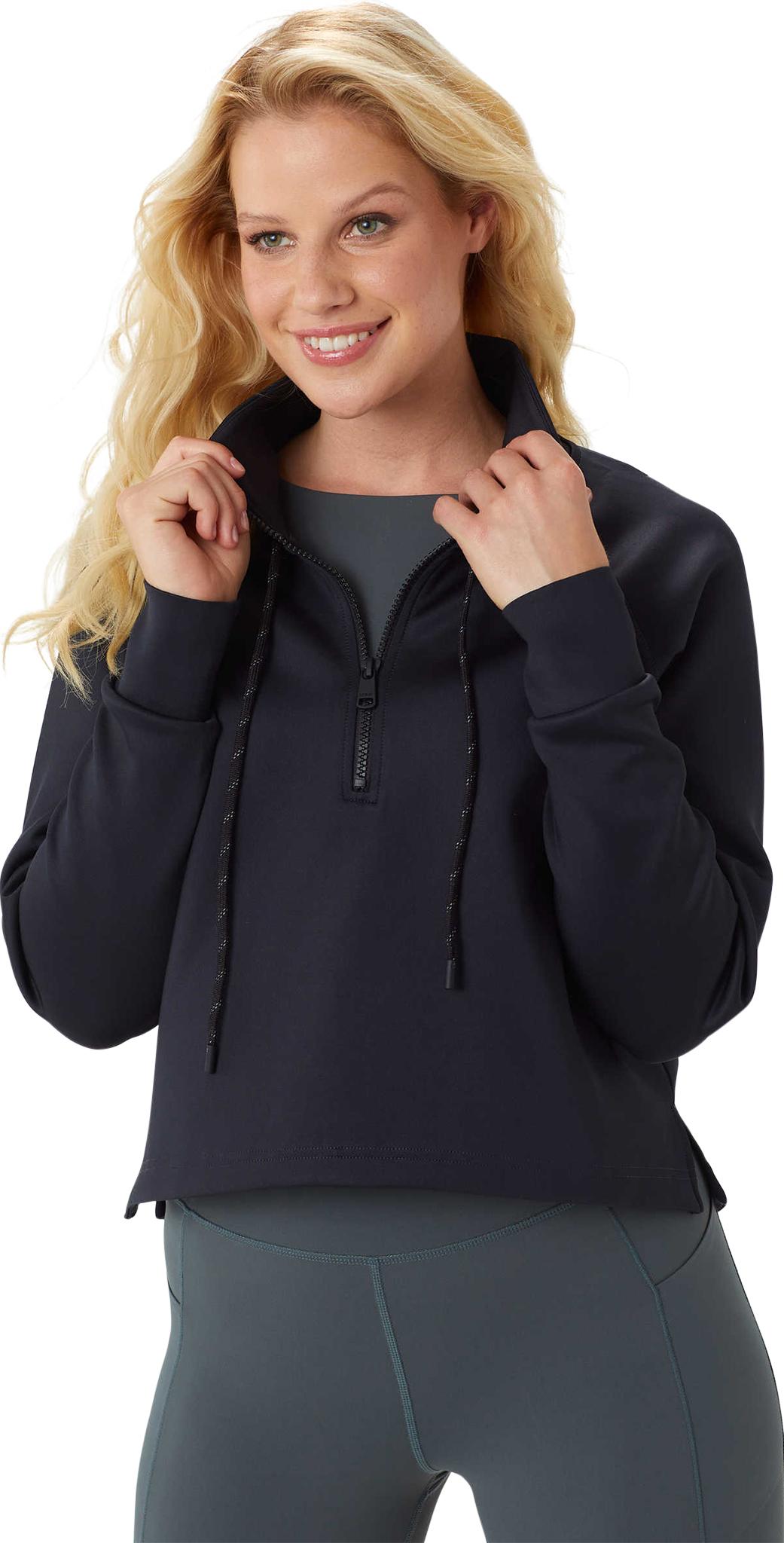 Product gallery image number 4 for product Spacer Half Zip Cropped Sweatshirt - Women's