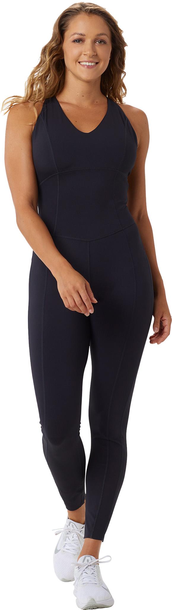 Product gallery image number 4 for product Step Up Criss-Cross Strapped Back V-Neck Yoga Jumpsuit - Women's