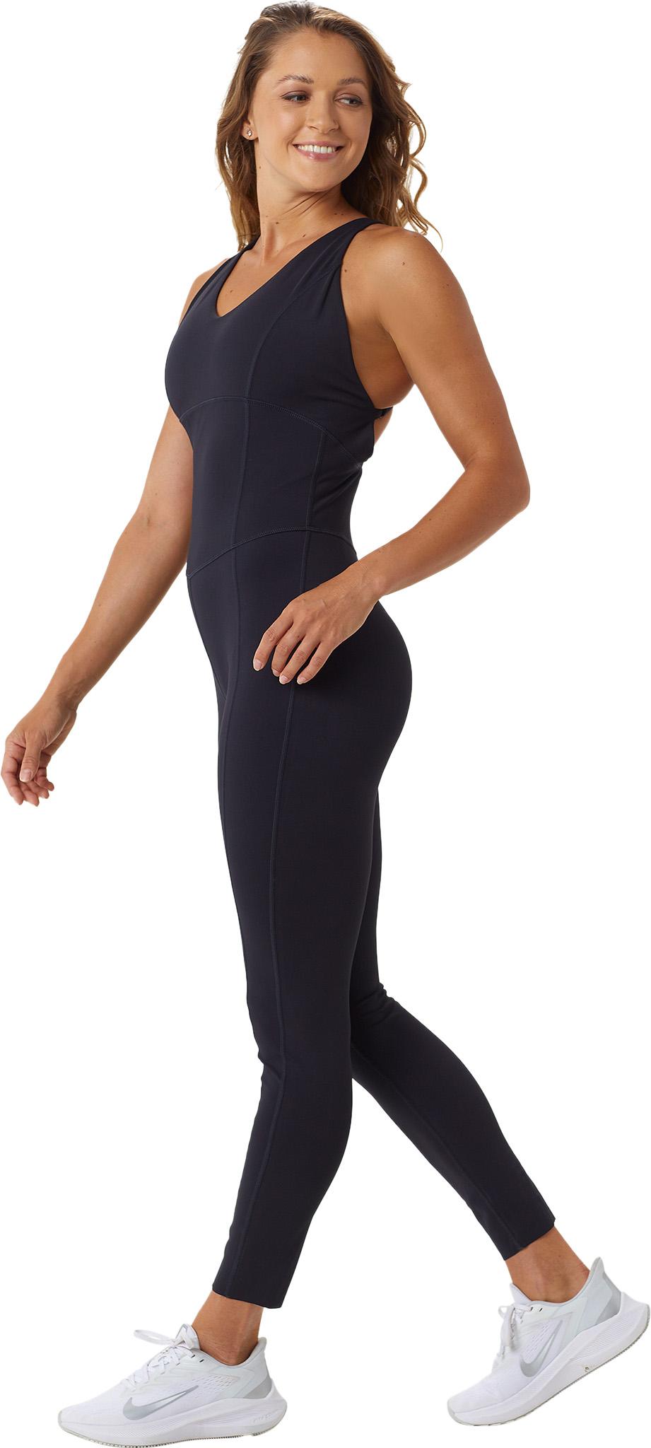 Product gallery image number 5 for product Step Up Criss-Cross Strapped Back V-Neck Yoga Jumpsuit - Women's
