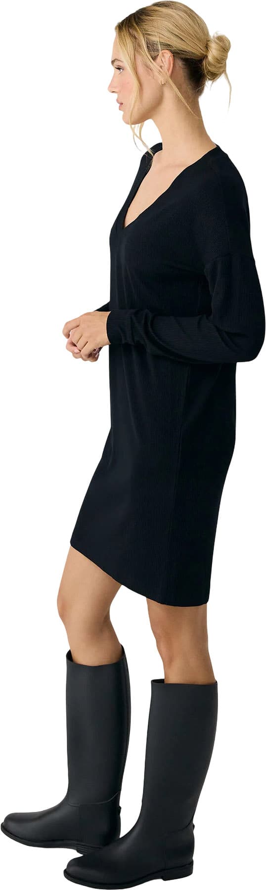 Product gallery image number 4 for product Robe à col en V Traverse - Femme