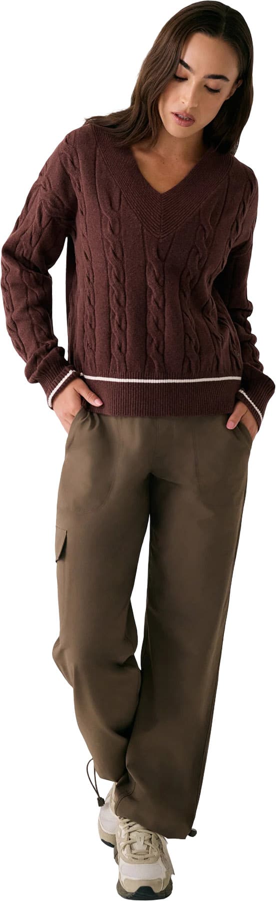 Product image for Chandail à col en V Camila - Femme