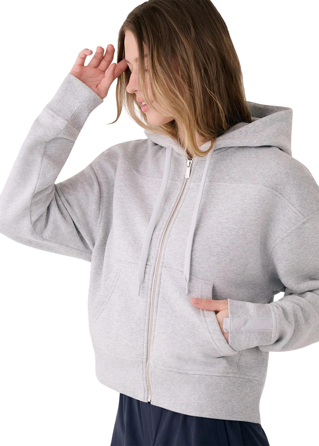 Product gallery image number 3 for product Chandail à capuchon à glissière pleine longueur Icon - Femme