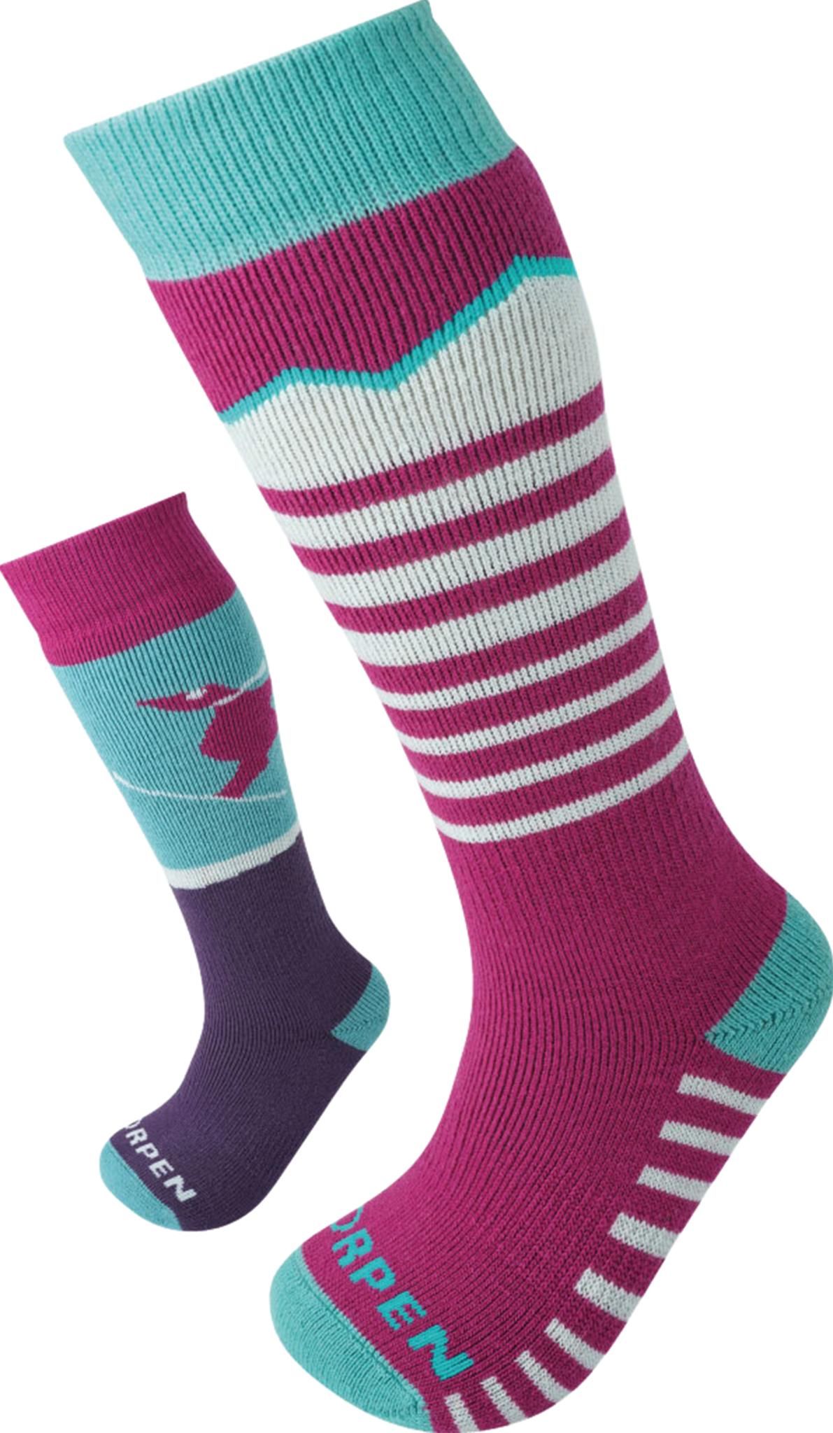 Numéro de l'image de la galerie de produits 2 pour le produit Chaussettes de ski en laine mérinos paquet de 2 Eco - Enfant