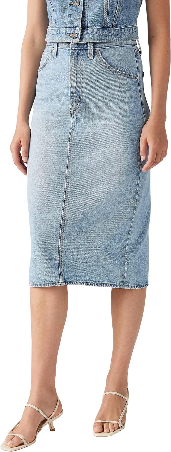 Numéro de l'image de la galerie de produits 4 pour le produit Jupe fendue taille haute - Femme