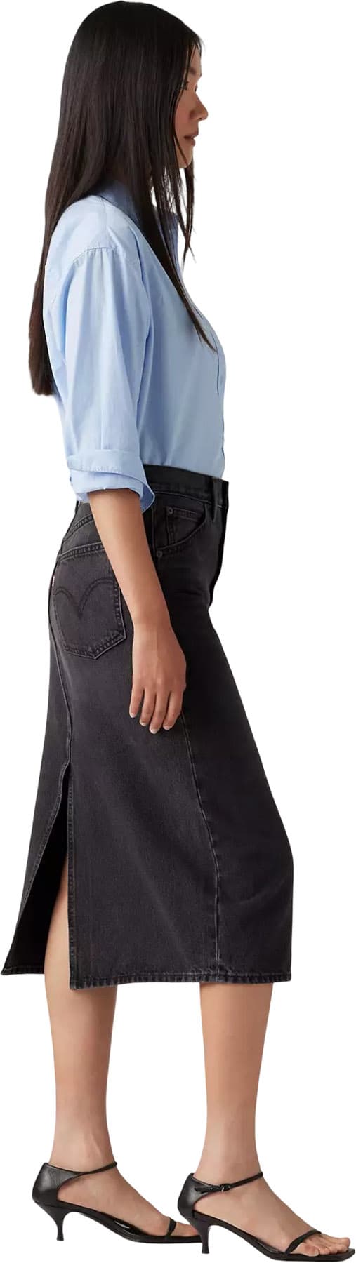 Product gallery image number 4 for product High Rise Slit Skirt - Women's
