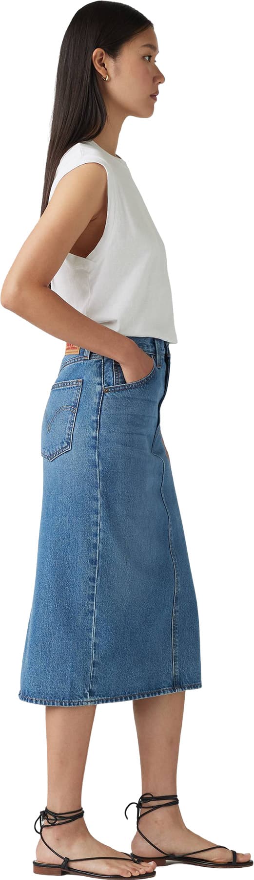 Product gallery image number 4 for product High Rise Slit Skirt - Women's