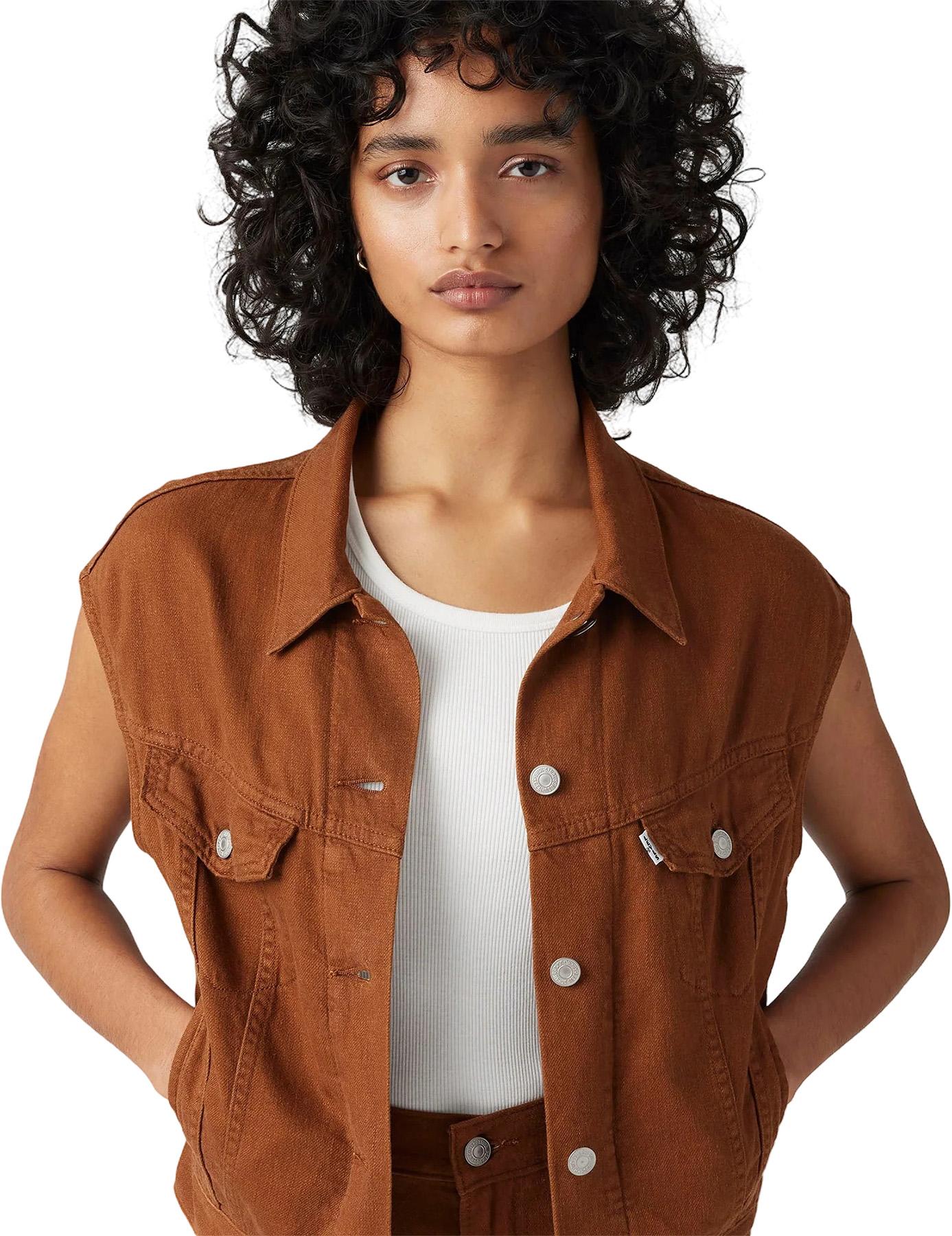 Product gallery image number 3 for product 90s Shrunken Linen Blend Lightweight Vest - Women's