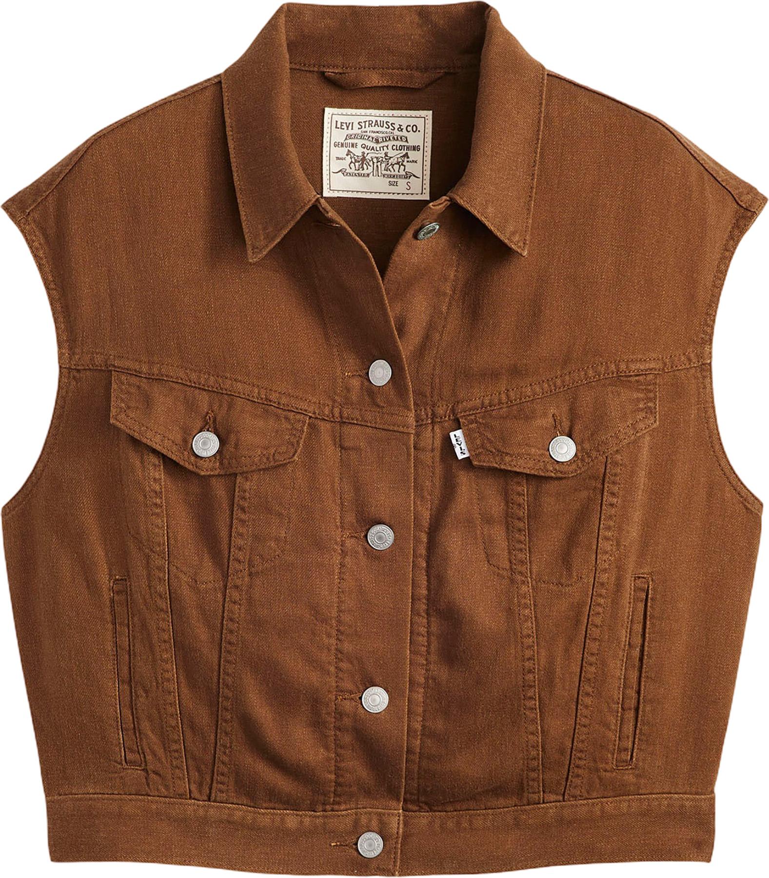 Product image for 90s Shrunken Linen Blend Lightweight Vest - Women's