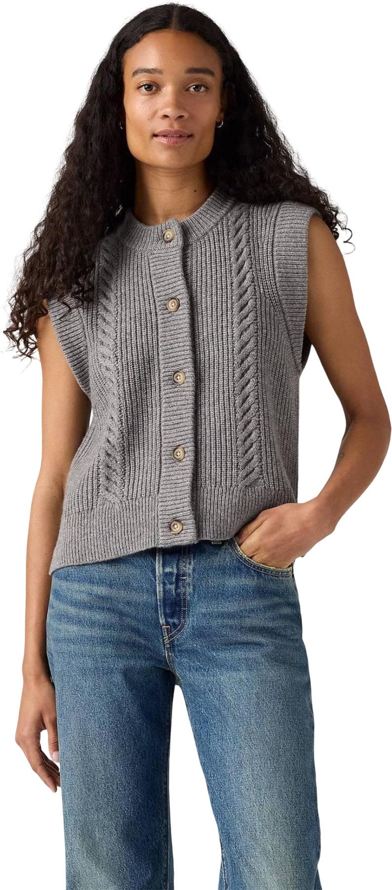 Product gallery image number 5 for product Ines Cable Knit Sweater Vest - Women's